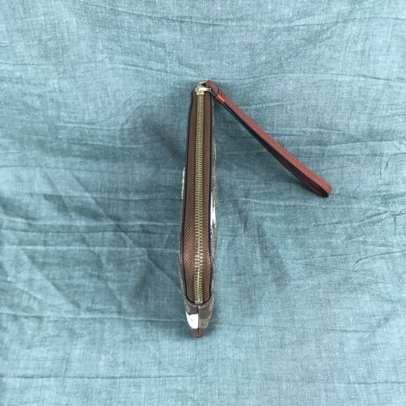 Coach X Peanuts Corner Zip Wristlet Wallet With Snoopy & Woodstock - Picture 5 of 10